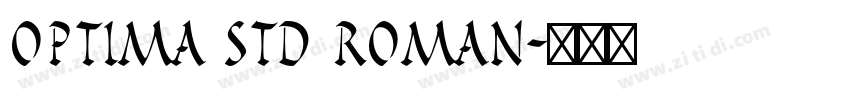 Optima Std Roman字体转换